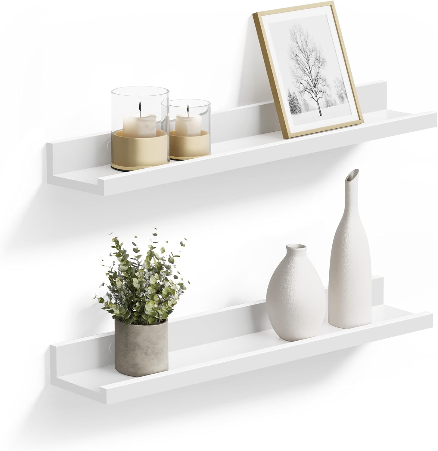 SONGMICS Floating Shelves Set of 2 Wall Mount