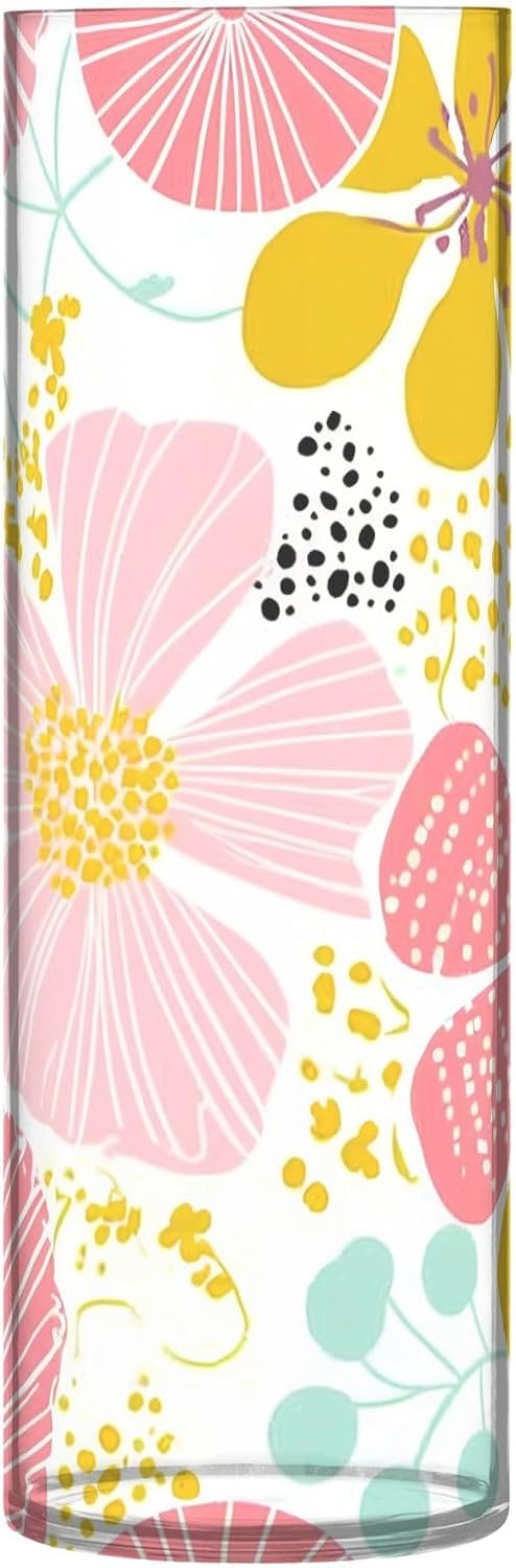 Fresh Spring Colorful Flowers Plastic Candle Holder 118 x 39 Inch