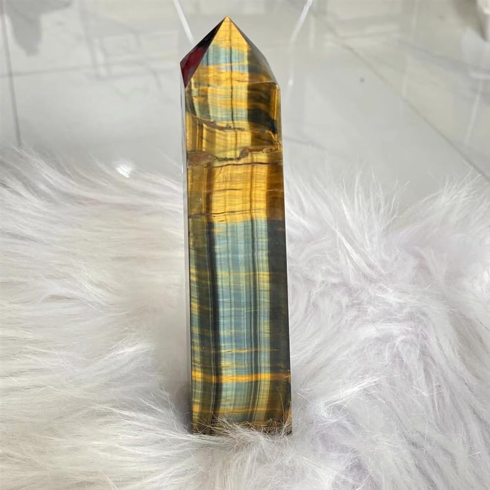 KatLin Natural Blue Tiger Eye Reiki Healing Stick Ornaments