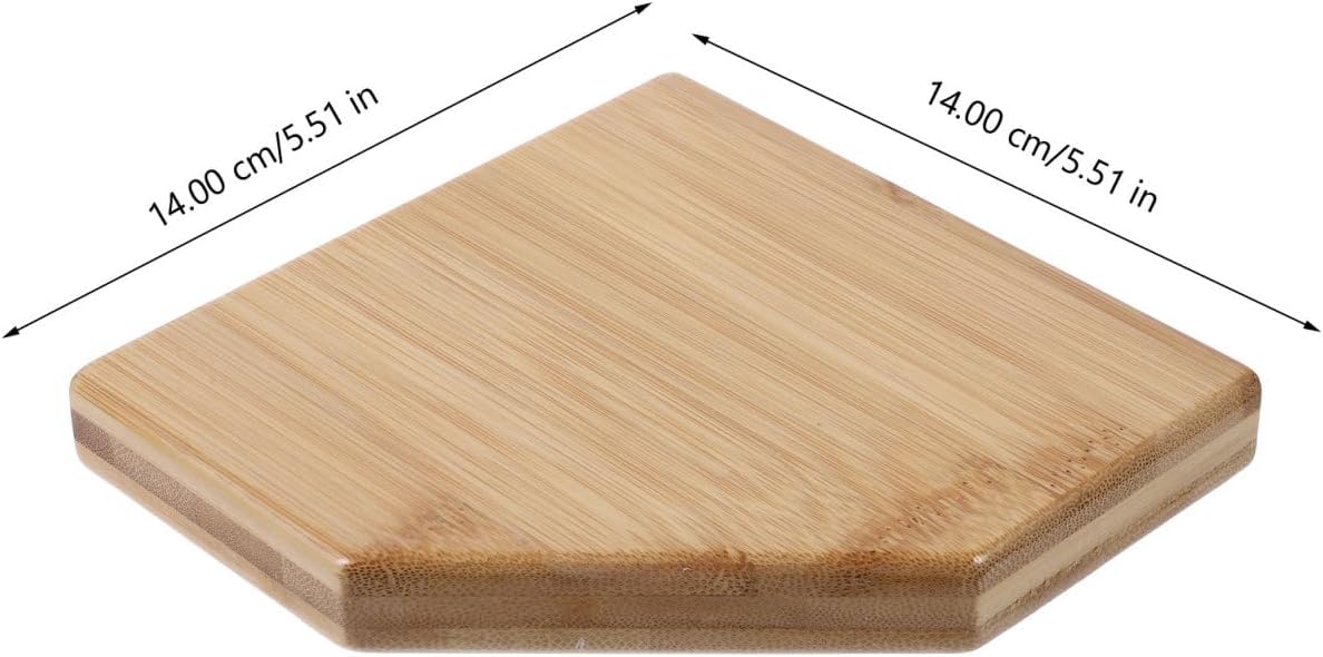 Corner Wall Shelf Bamboo Floating Storage Rack for Home Kitchen Bathroom