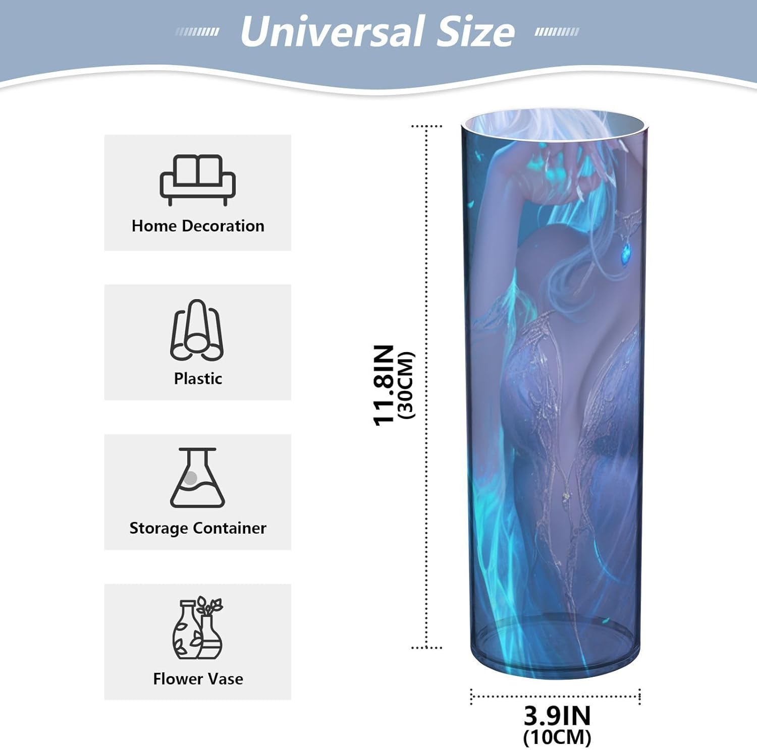 Sexy Elf Girl Fantasy Plastic Flower Vase 118 x 39 Inch