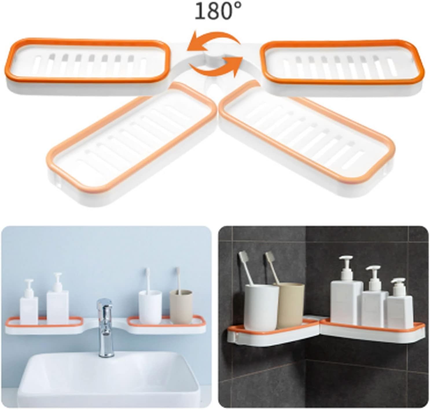 Corner Shelf Storage Rack for Kitchen and Bathroom