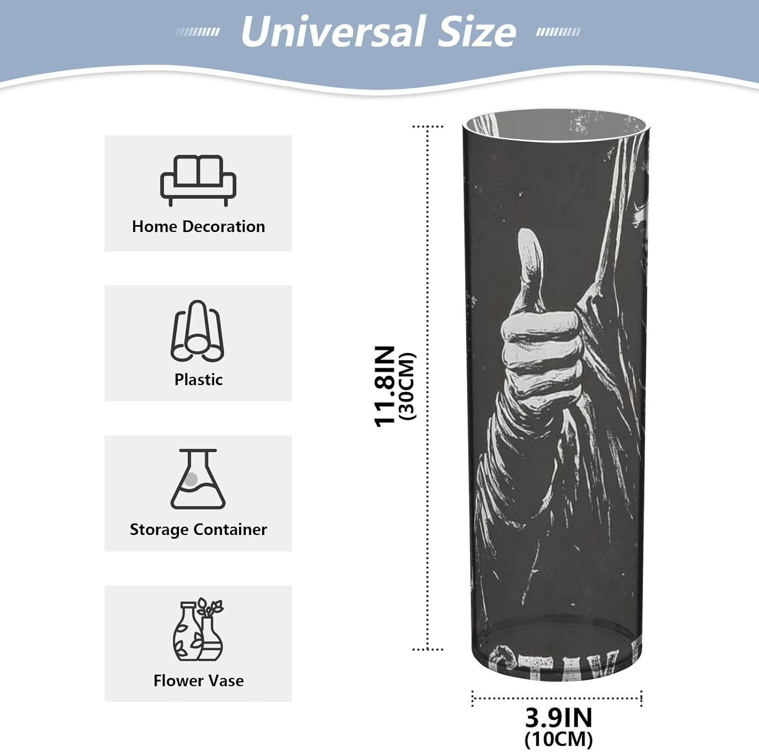 Death God Skull Plastic Vase Decorative 118 x 39 Inch