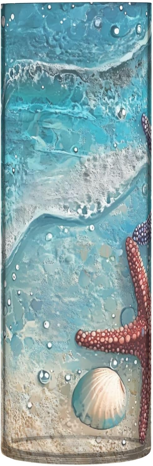 Blue Beach Starfish Plastic Vase for Decor