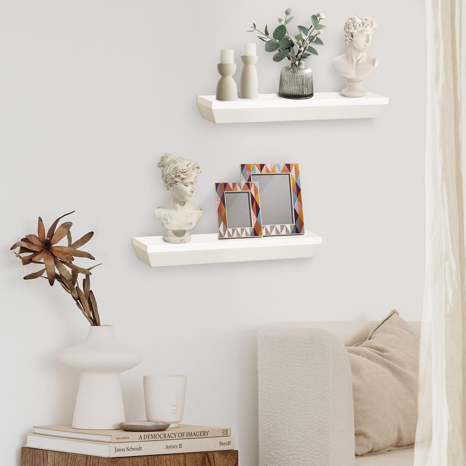 AHDECOR Floating Shelves Set of 2
