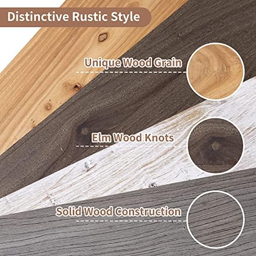 Axeman Reclaimed Elm Floating Wall Shelves 2PCs