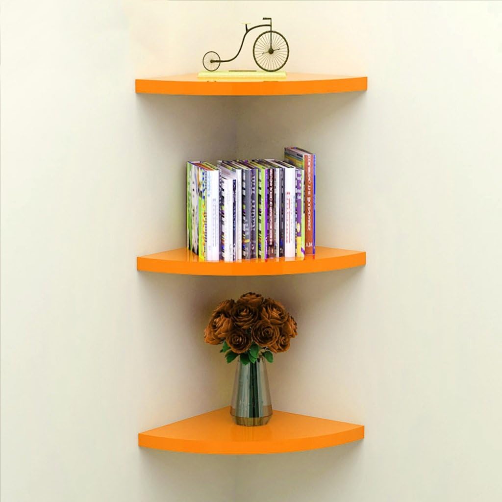 Monochrome Triangle Wall Mount Bookshelf Storage Shelf