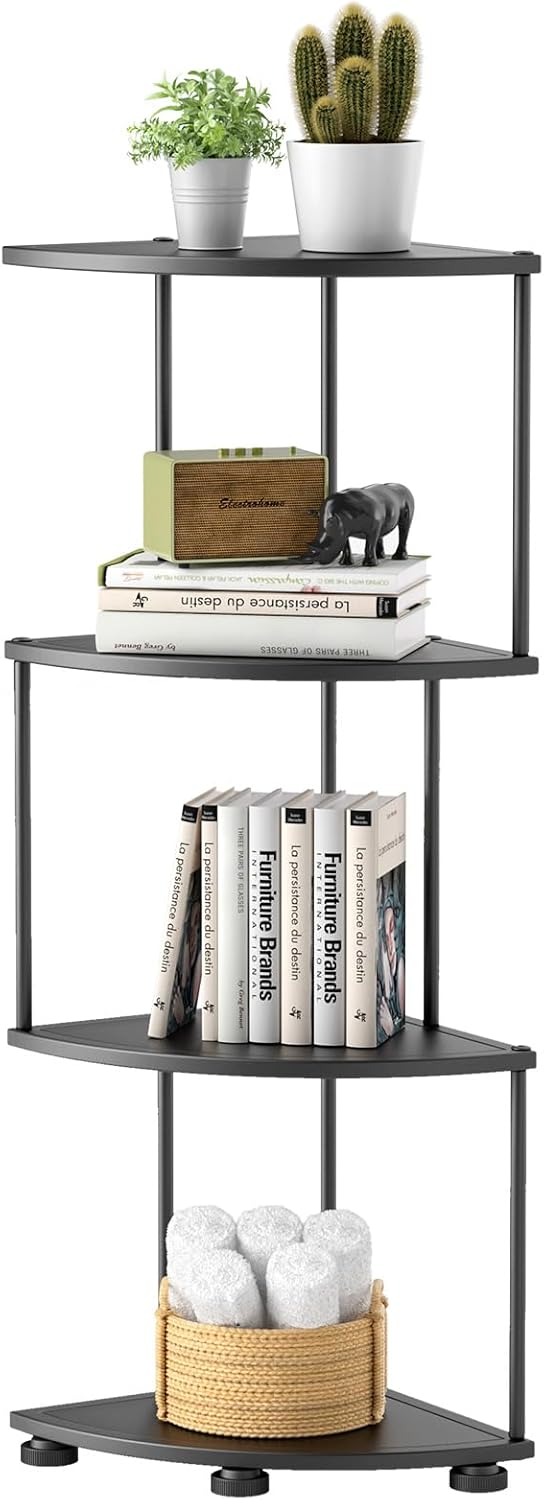 Haomsj 4 Tier Metal Corner Shelf Stand 41 Inches