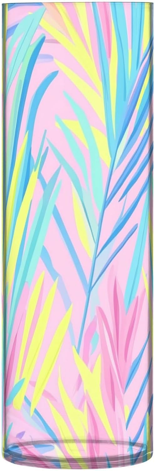 Tropical Plants Plastic Flower Vase for Home Decor