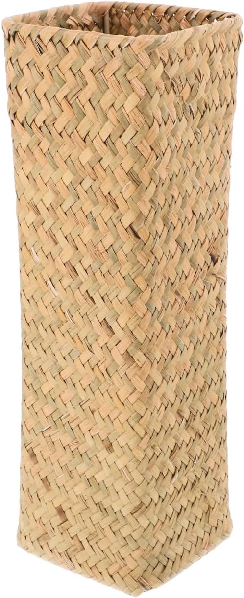 Straw Woven Flower Vase for Home Decor and Photo Props