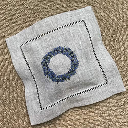 Hand Embroidered Lavender Pillow Sachet Bag Set of 3