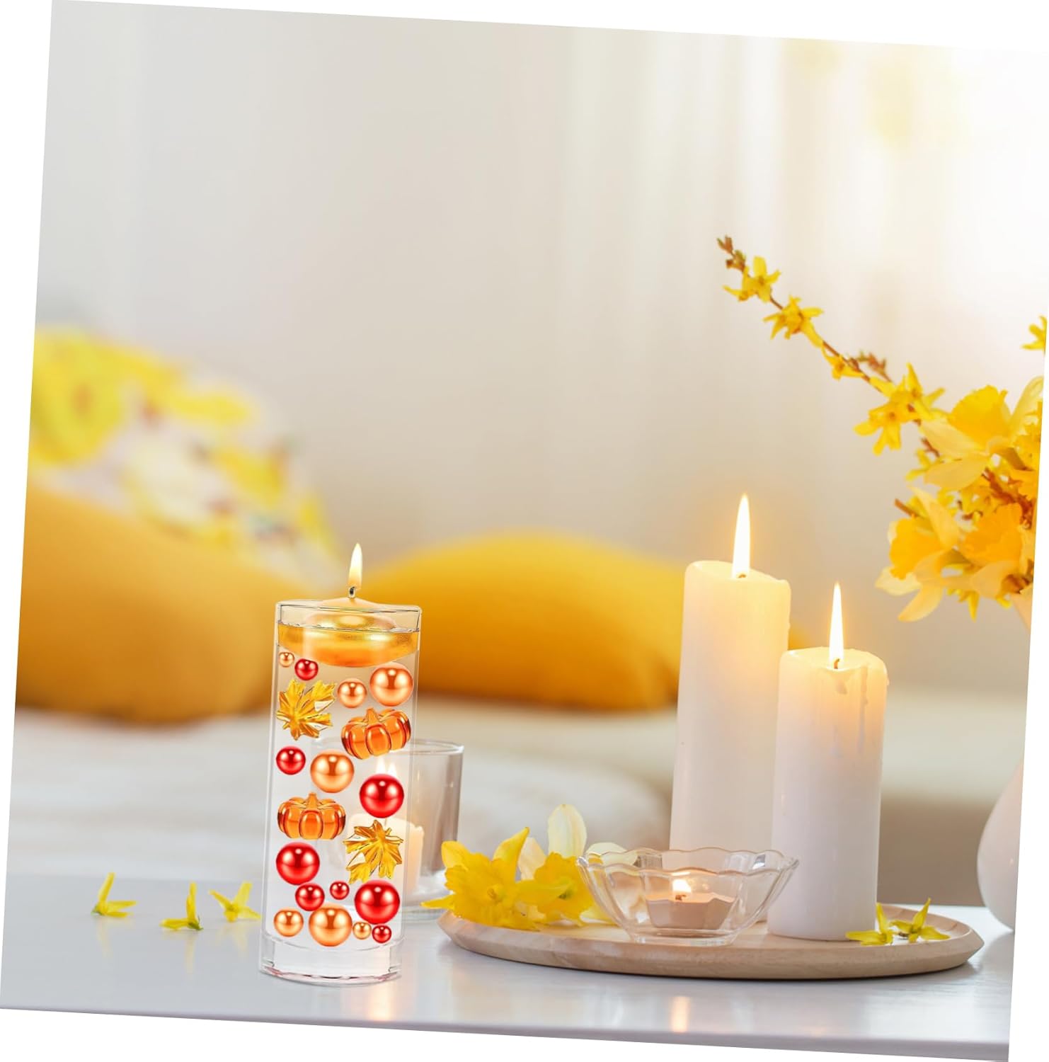Clear Acrylic Floating Candle Holder for Home and Events