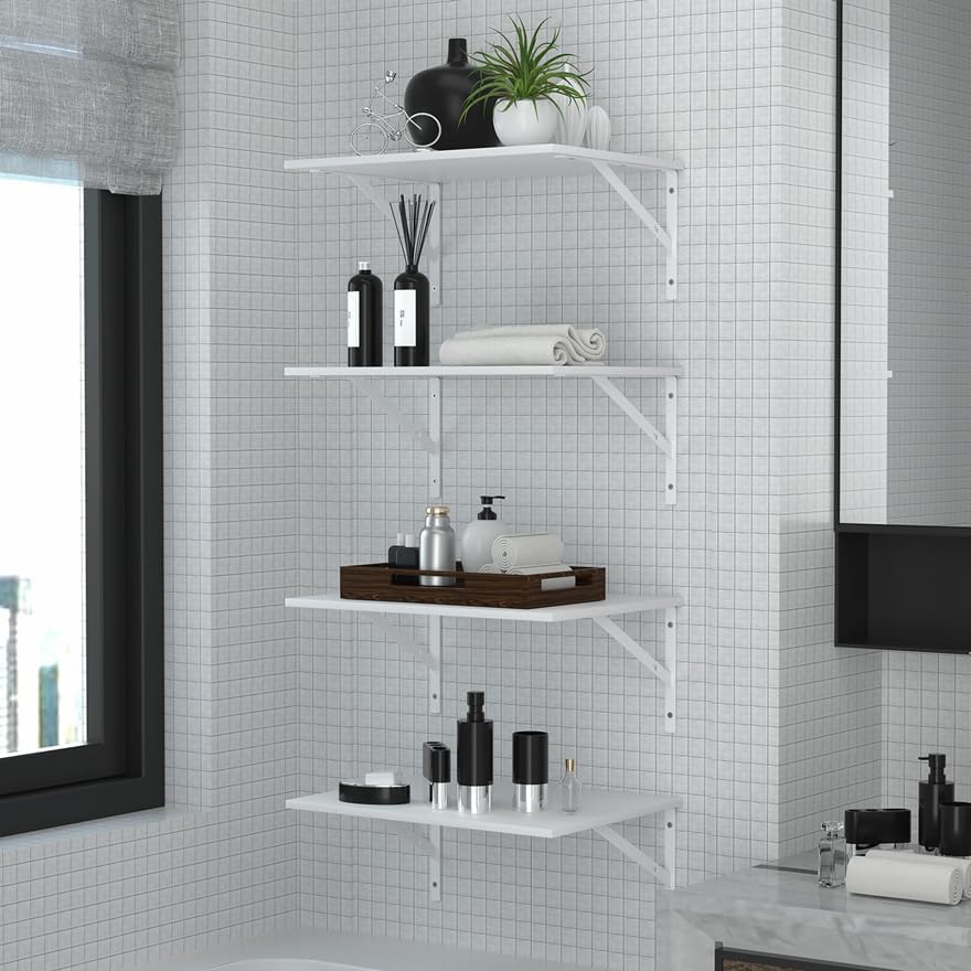 Deep Floating Shelves Set of 4 for Wall