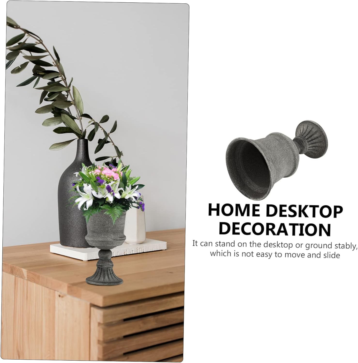 VICASKY Vintage Metal Flower Vase for Wedding Home Office Garden Decor