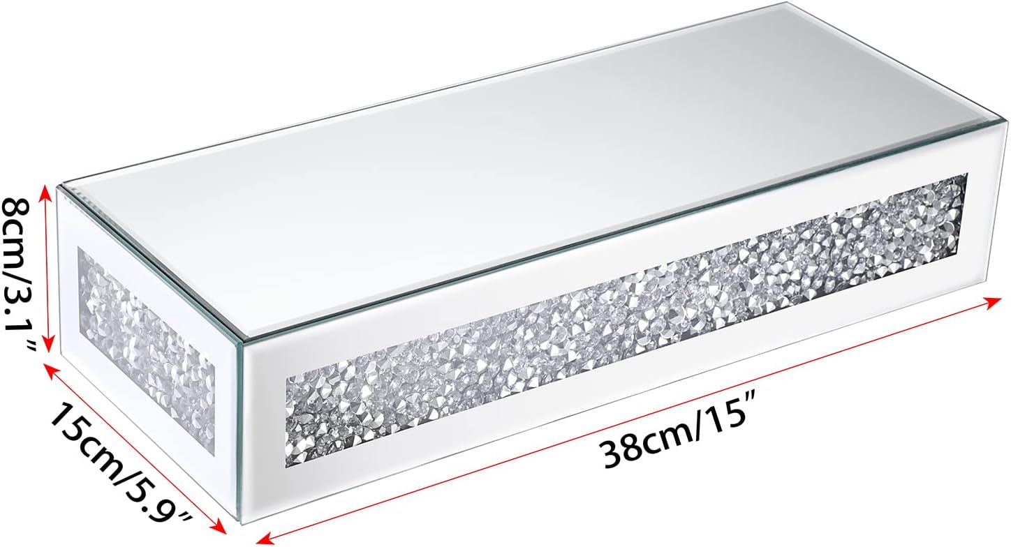 JUXYES Sparkle Diamond Wall Floating Shelf Decor