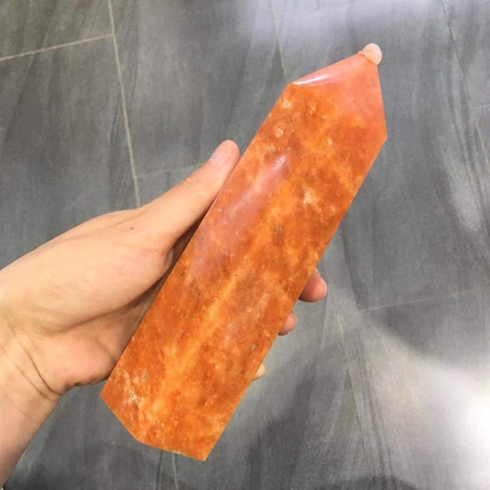 KatLin Golden Sun Crystal Quartz Tower for Reiki Healing and Home Decor