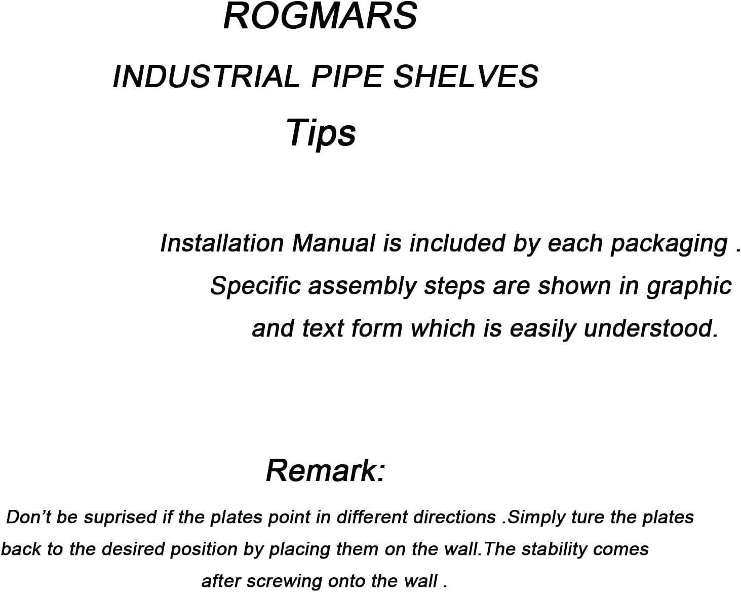 ROGMARS 3 Tier Floating Shelves with Wood