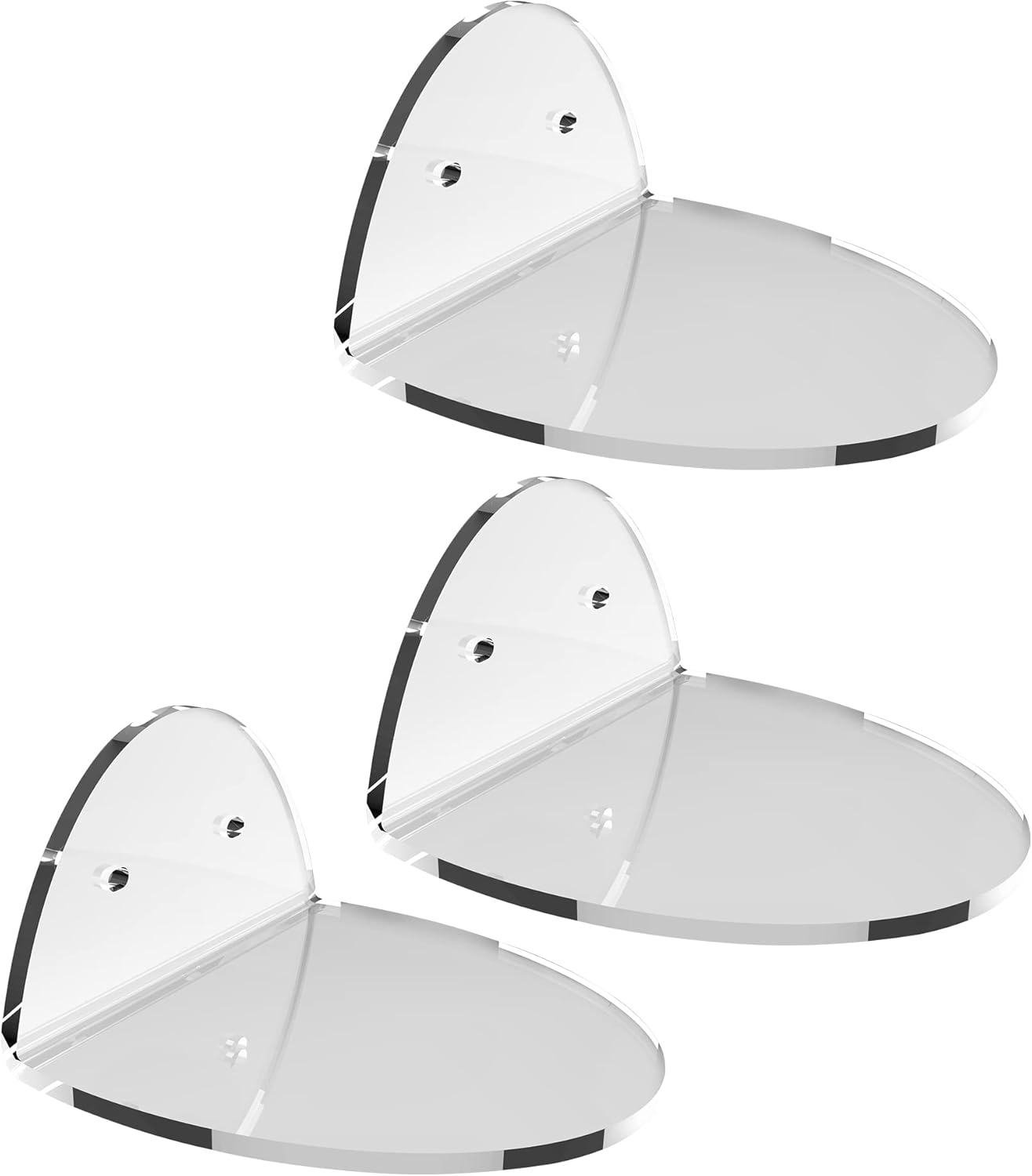 Evron Acrylic Floating Shelves Set of 2 for Wall Decor