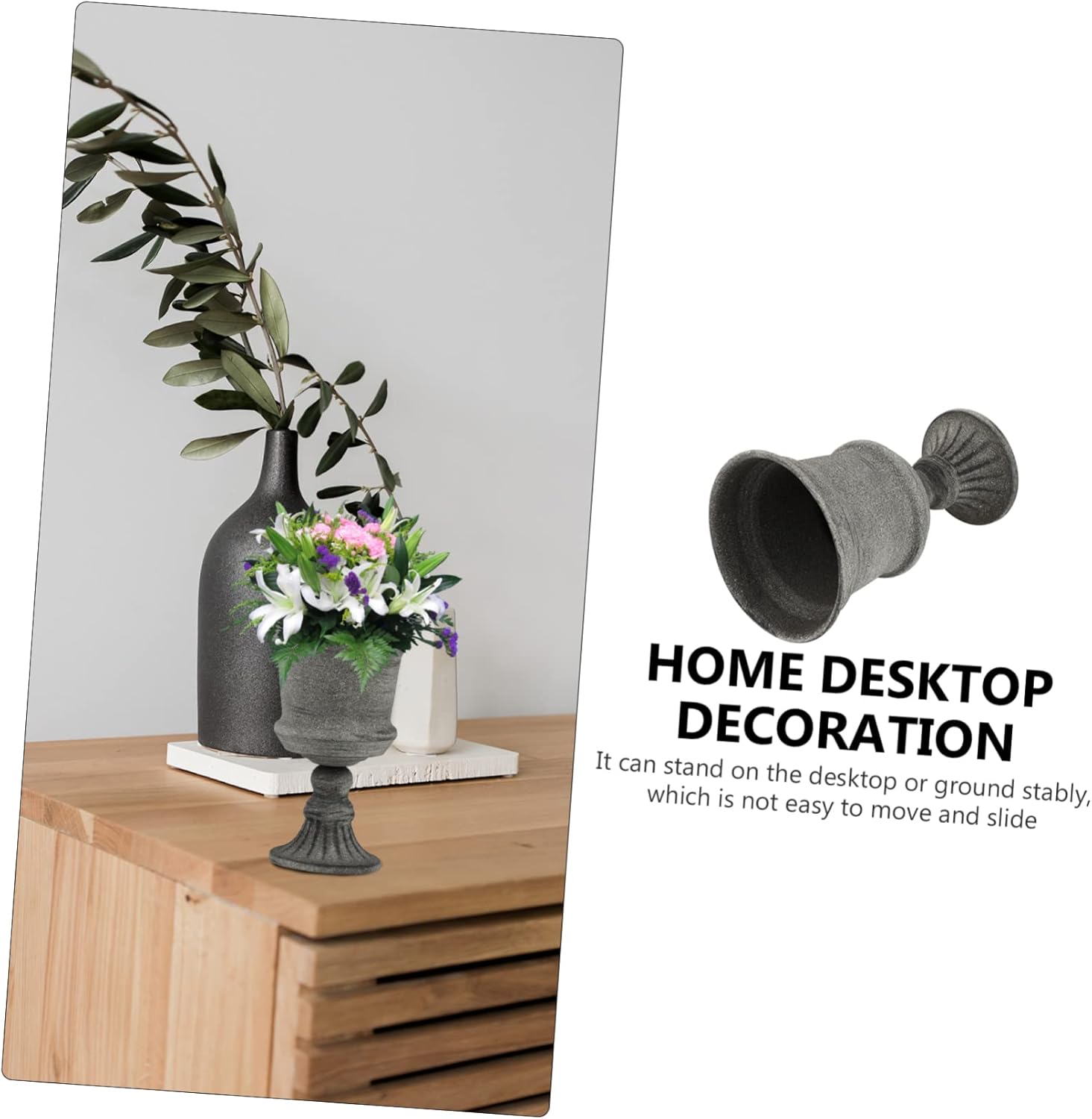 Garneck Vintage Metal Flower Vase for Home Decor and Wedding Centerpiece