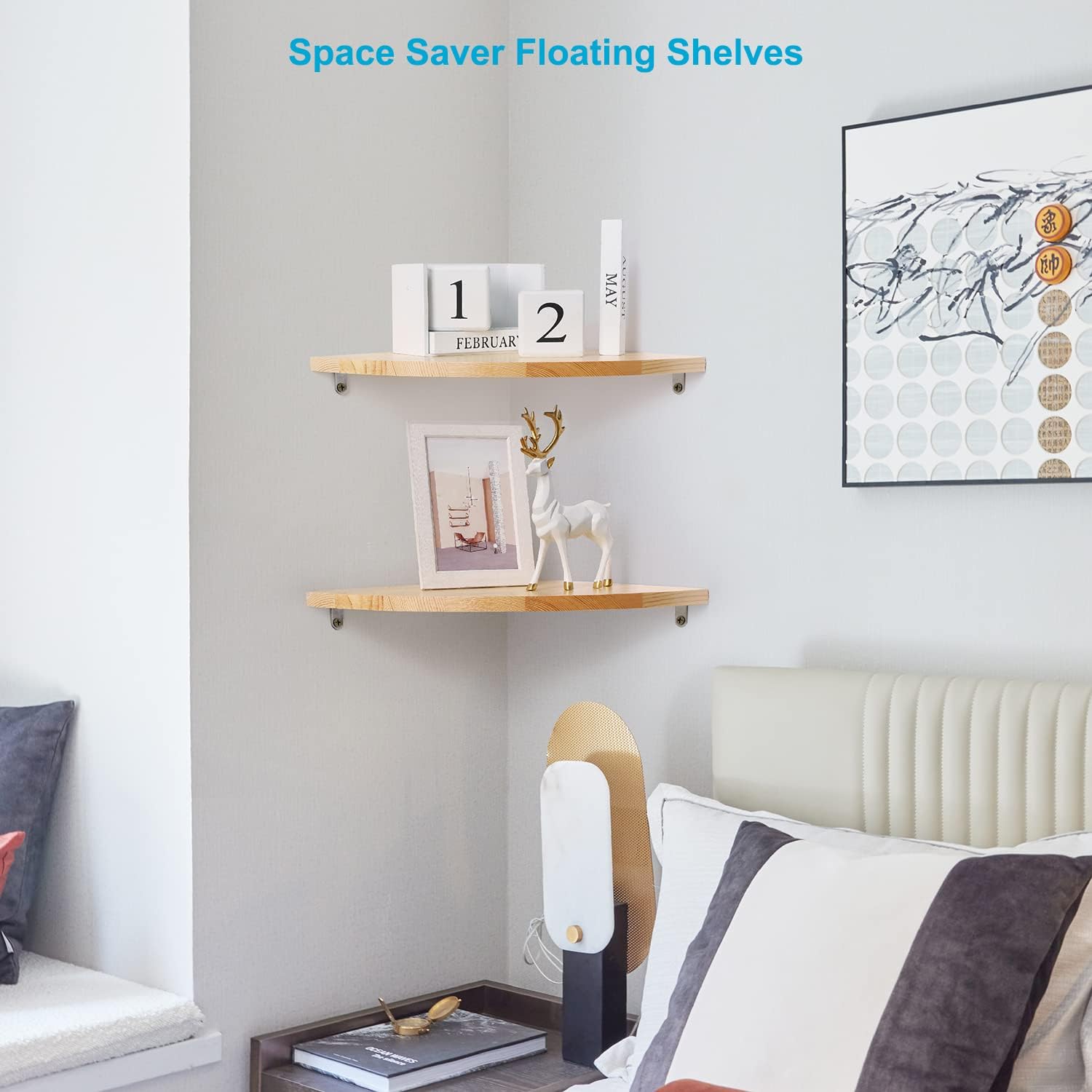 10 Inch Corner Floating Shelf for Wall