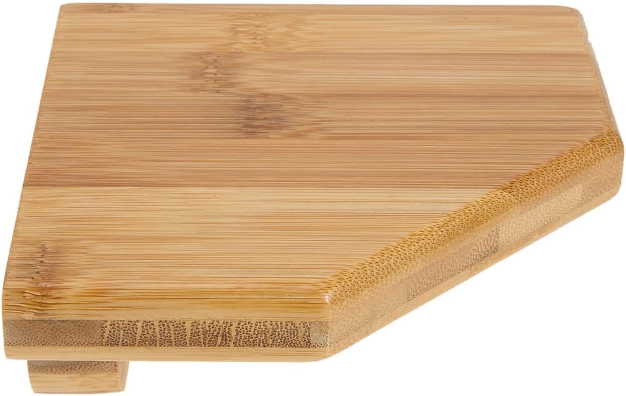 Corner Wall Shelf Bamboo Floating Storage Rack for Home Kitchen Bathroom