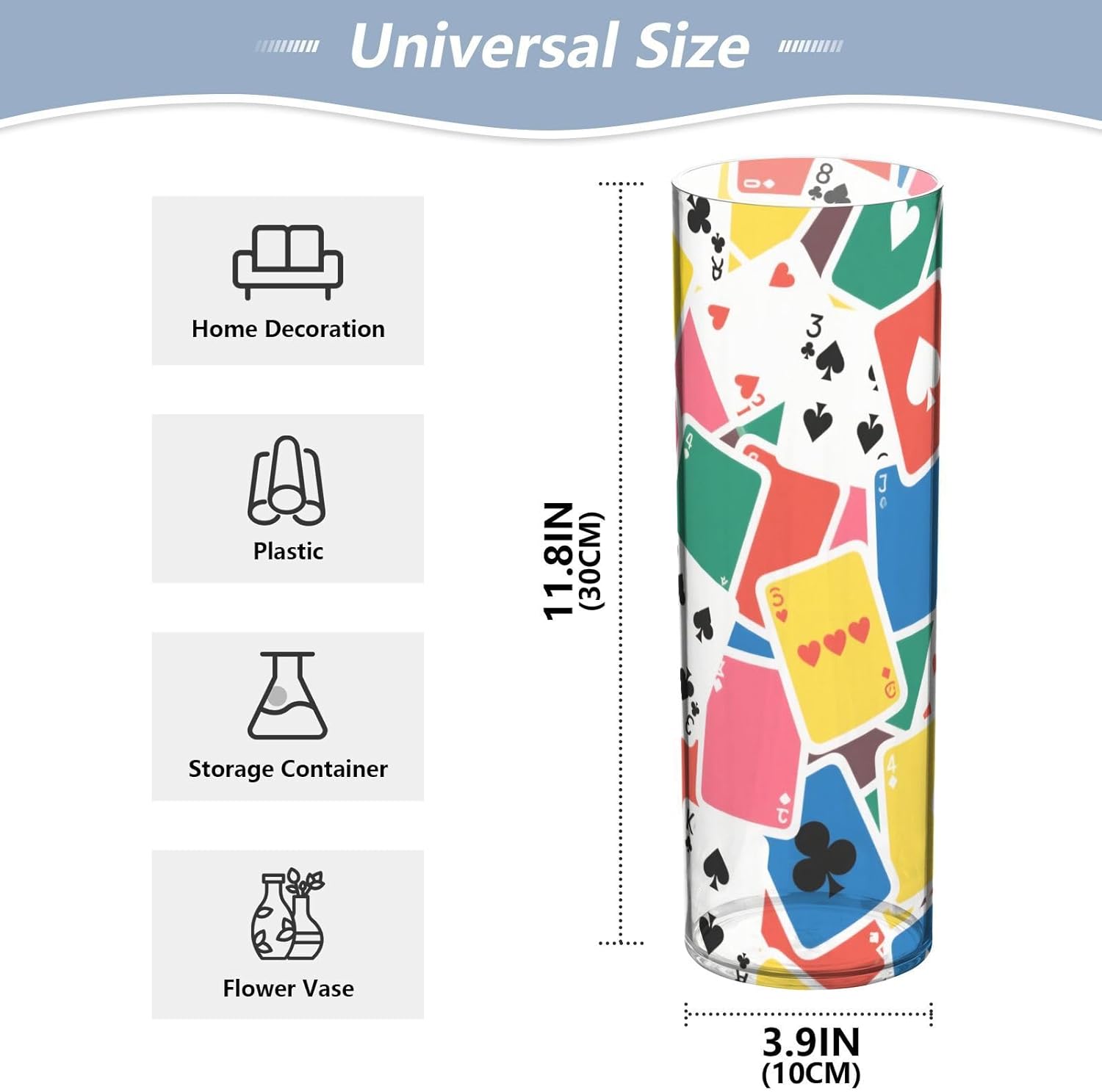 Colorful Cartoon Plastic Hurricane Candle Holder 118 x 39 Inch Modern Centerpiece Decor