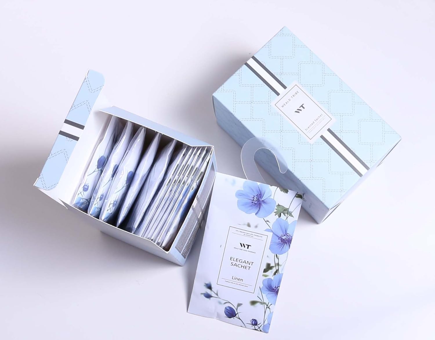 WEALD TRIBE 12 Pack Fresh Linen Scented Sachets for Home Deodorizer