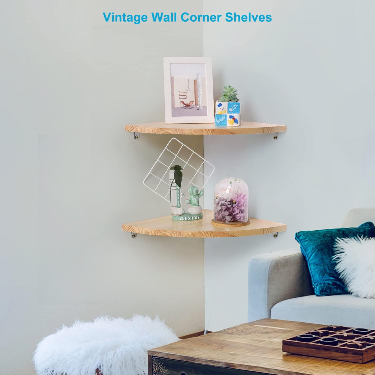 10 Inch Corner Floating Shelf for Wall