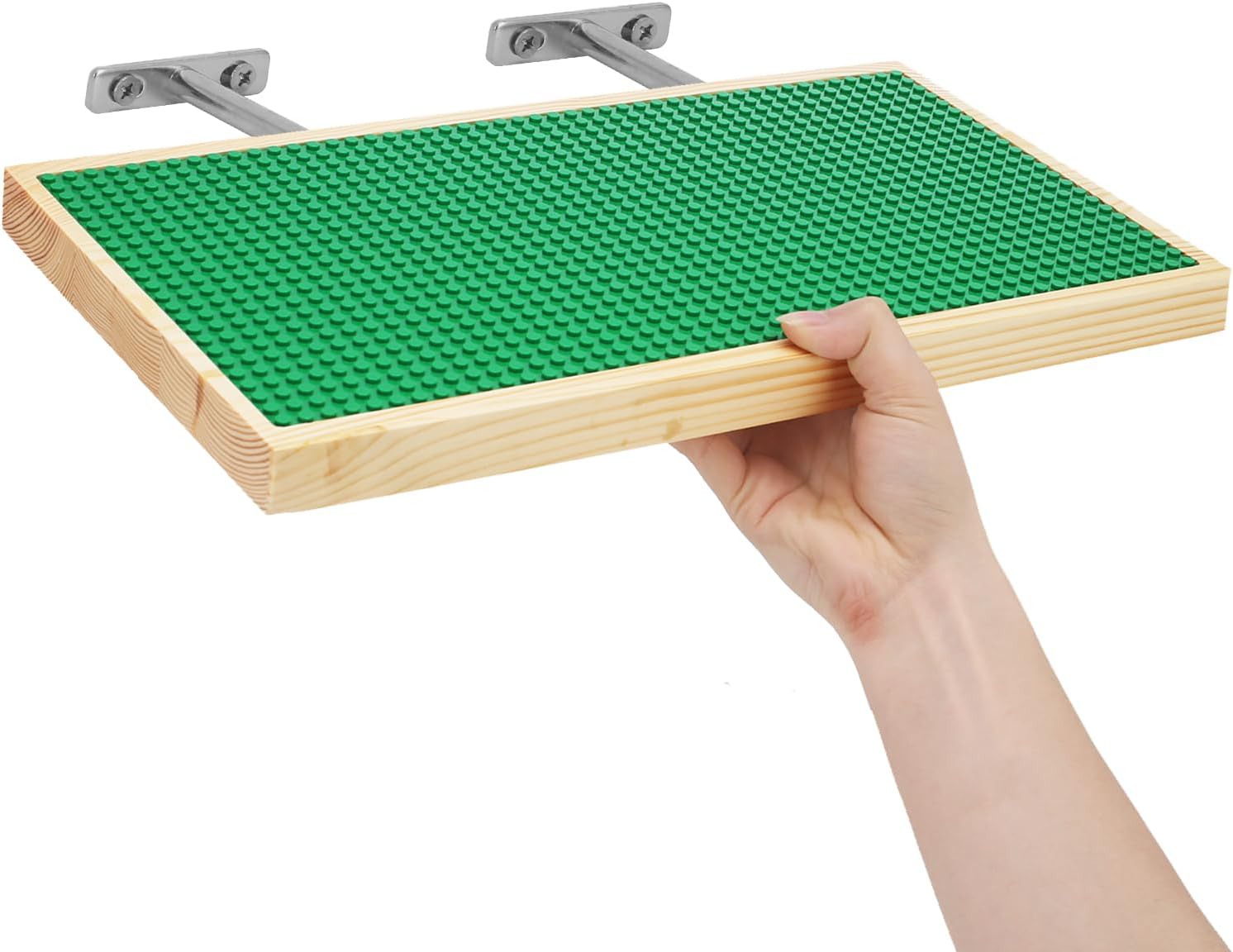 Vivise Display Shelves for Building Bricks 48x24 Wood Wall Mount
