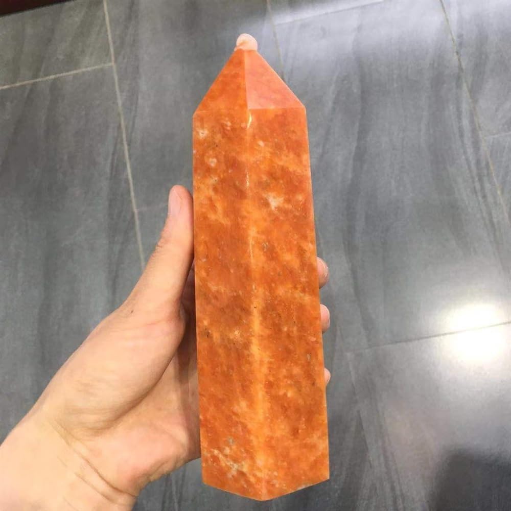 KatLin Golden Sun Crystal Quartz Tower for Reiki Healing and Home Decor