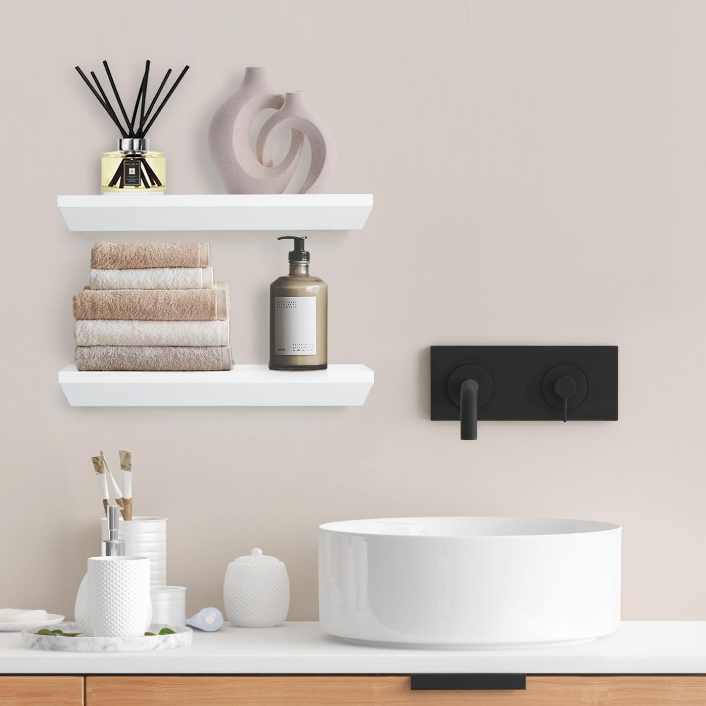 AHDECOR Floating Shelves Set of 2