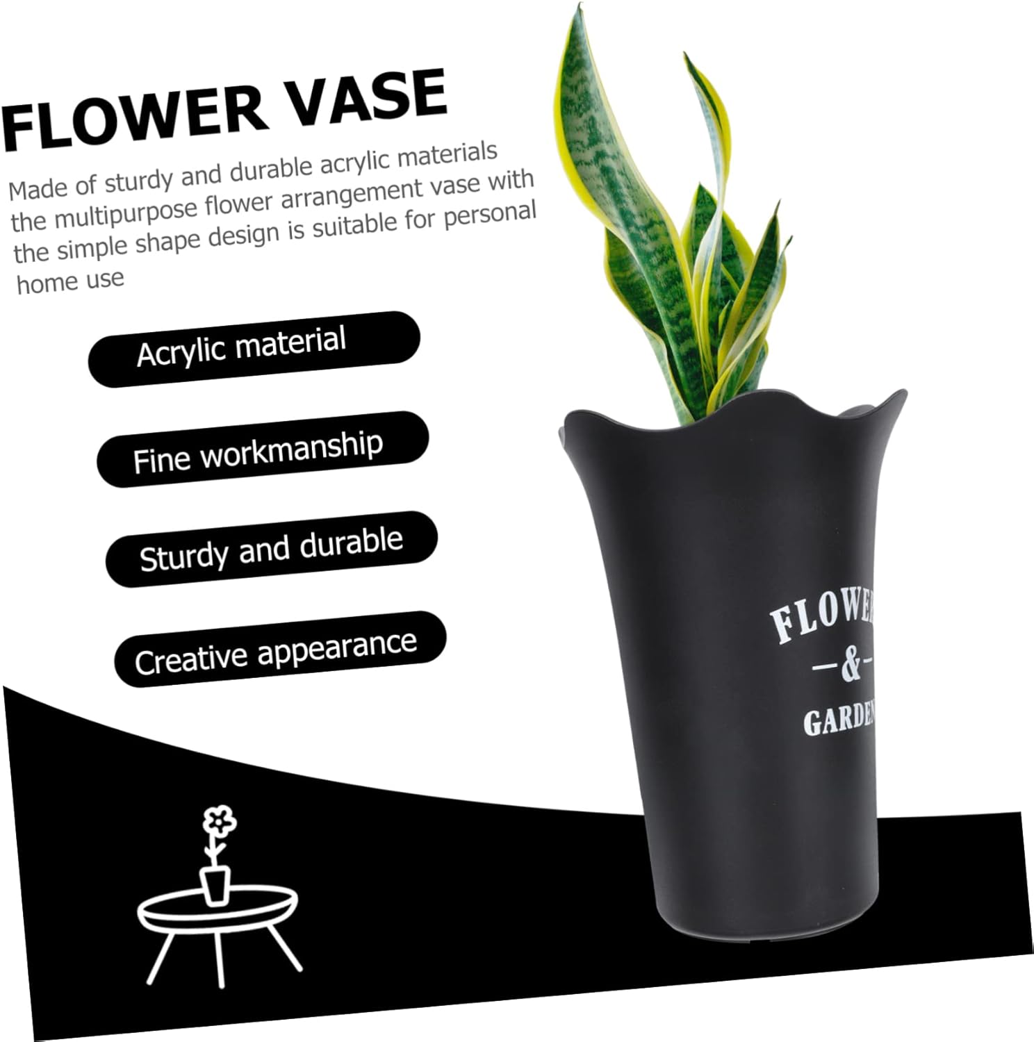 Toyvian Acrylic Flower Arranging Bucket Vase