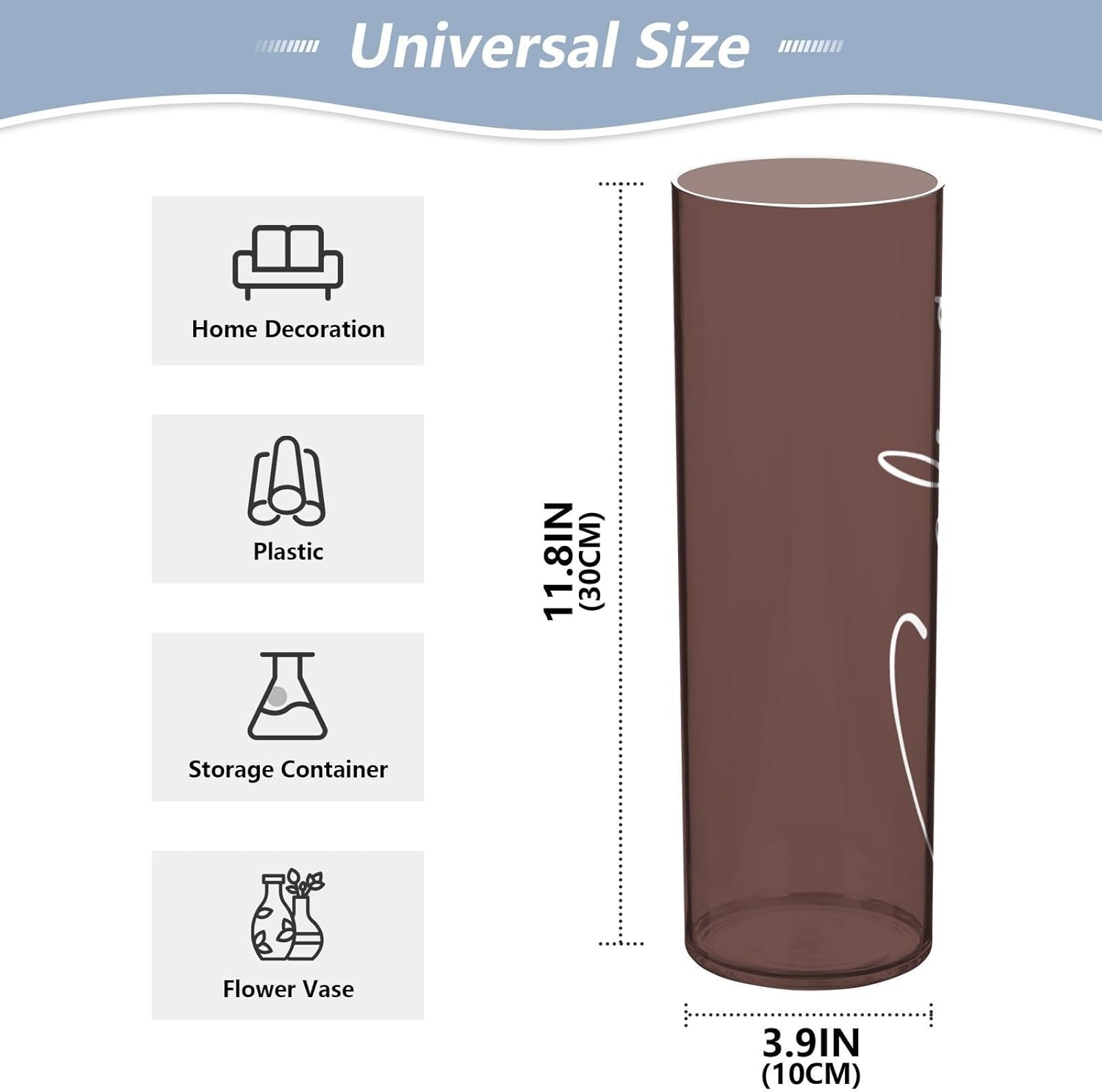 Custom Brown Red Vase for Centerpieces and Farmhouse Decor