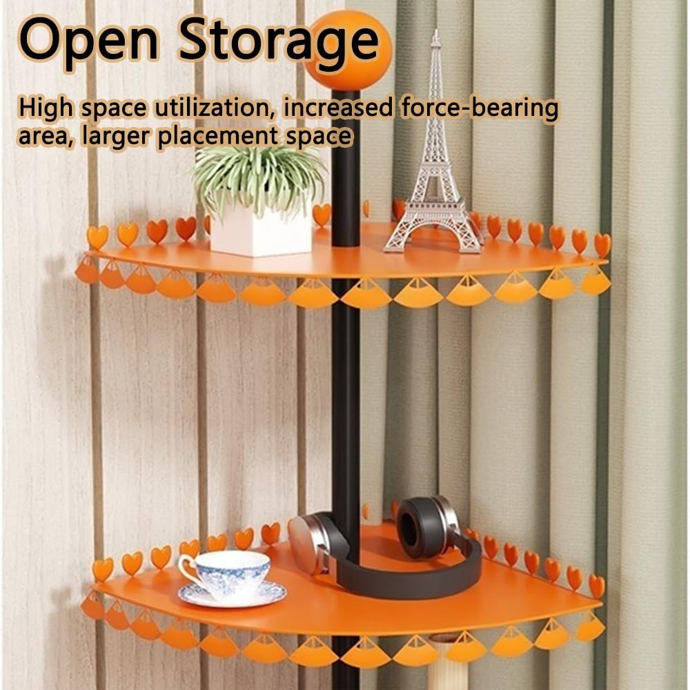 Stylish Multi-Layer Metal Corner Shelf for Home Office
