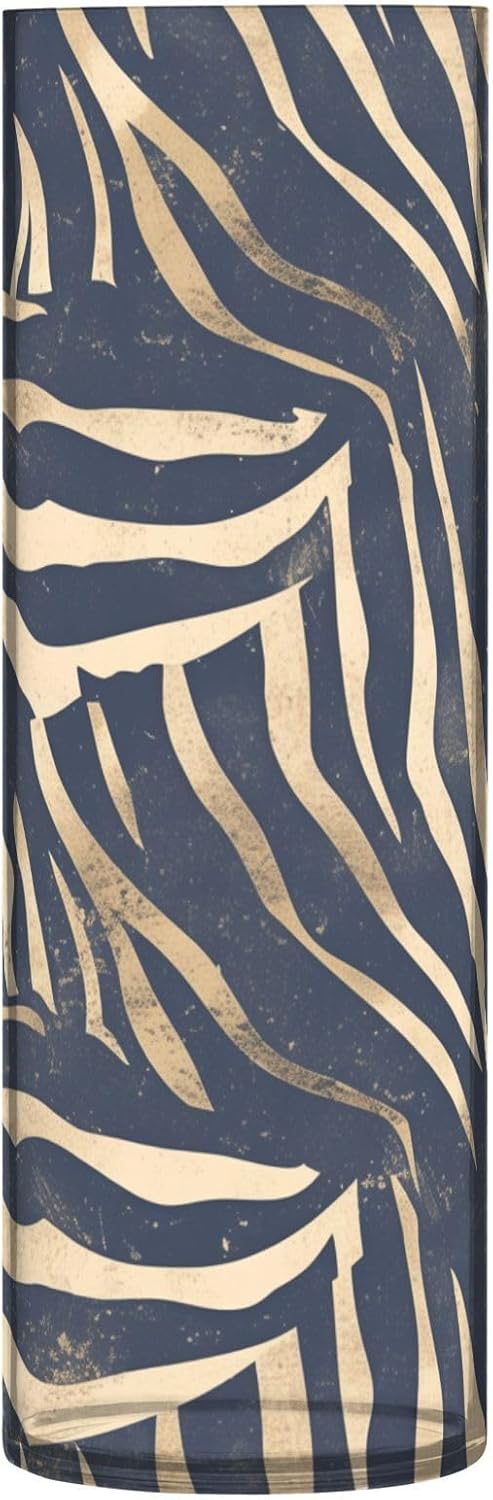 Animal Stripe Blue Plastic Hurricane Vase 118 x 39 Inch