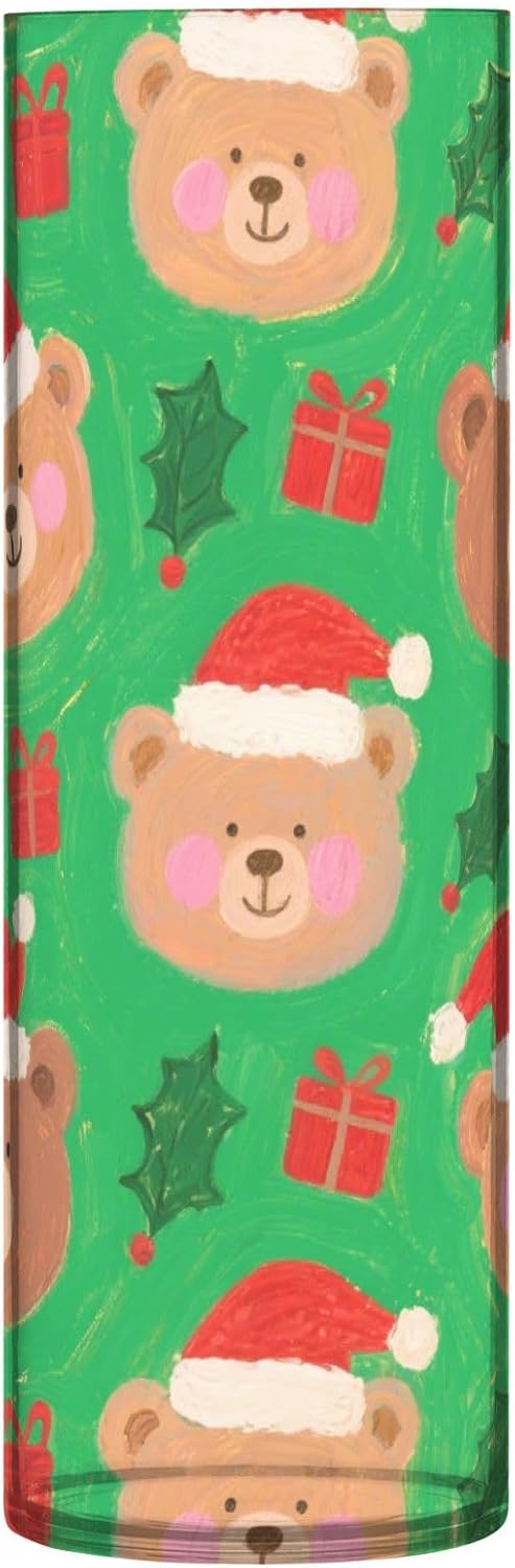 Merry Christmas Brown Bear Plastic Candle Holder 118 x 39 Inch Decorative Vase