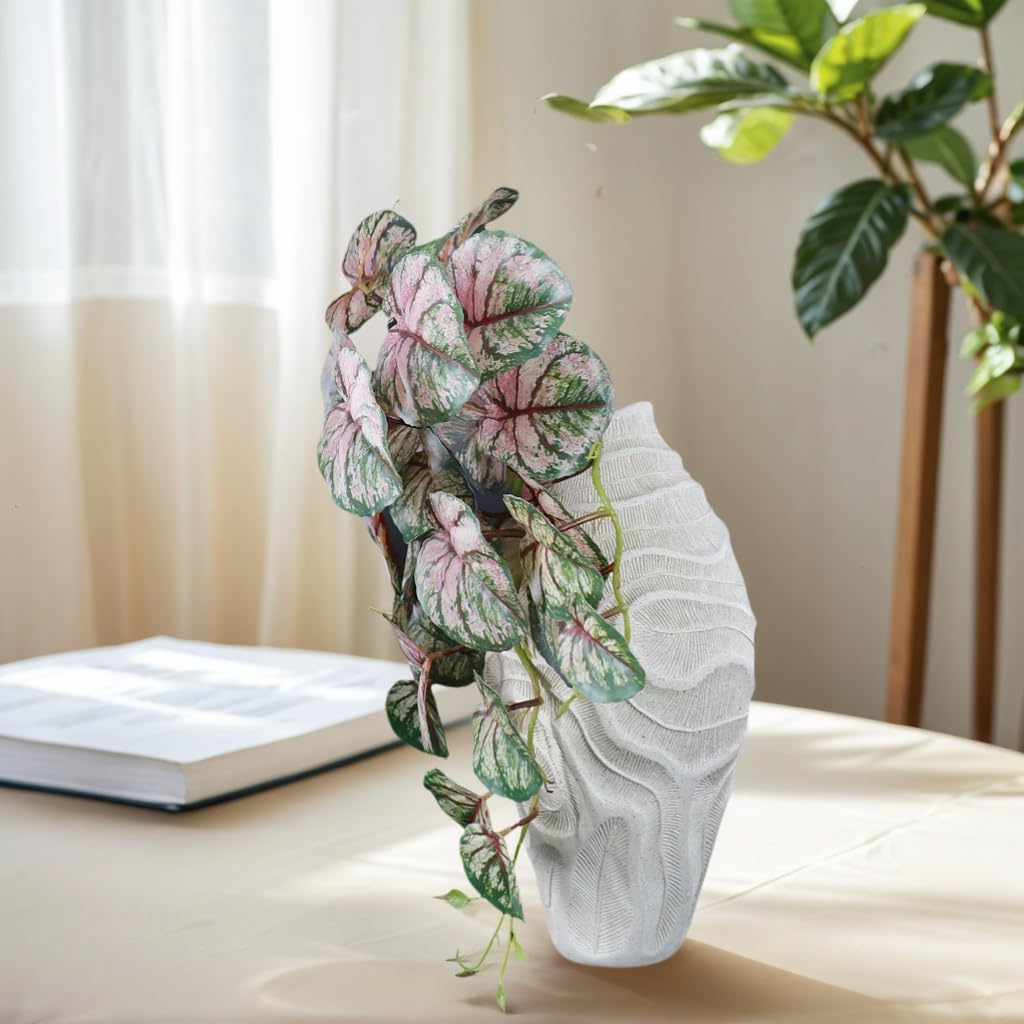 Coral Pattern Resin Art Vase with Threaded Base