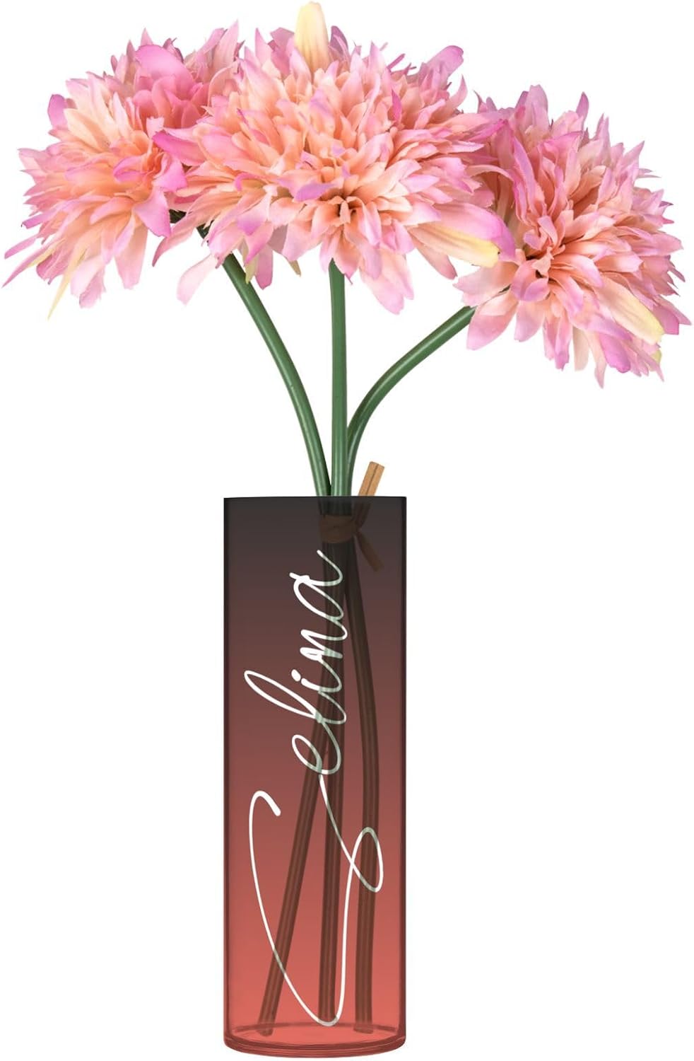 Custom Black Red Gradient Vase for Home Decor