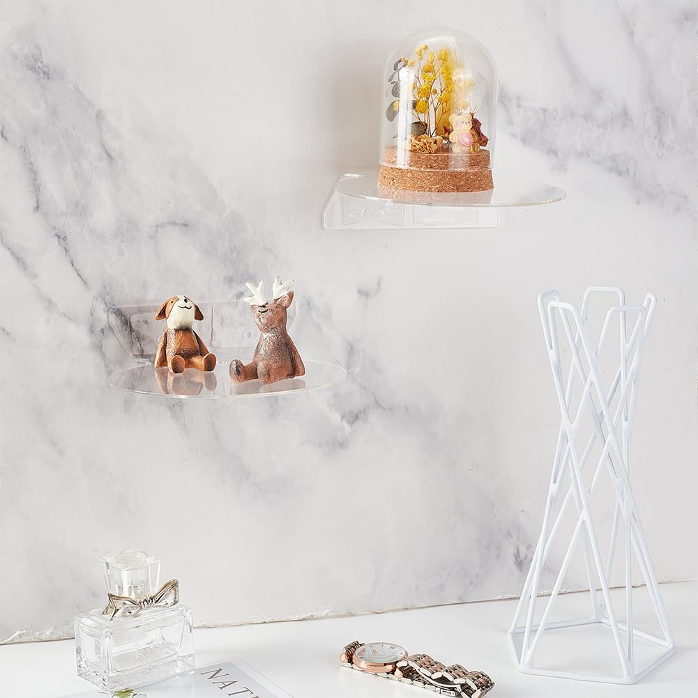 AHANDMAKER 4Pcs Acrylic Floating Shelves