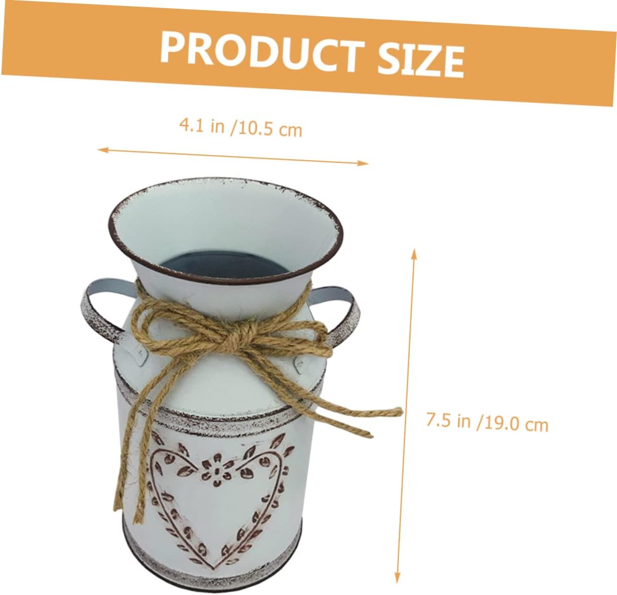 Cabilock Vintage Metal Flower Bucket for Floral Arrangement Rustic Decorative Vase