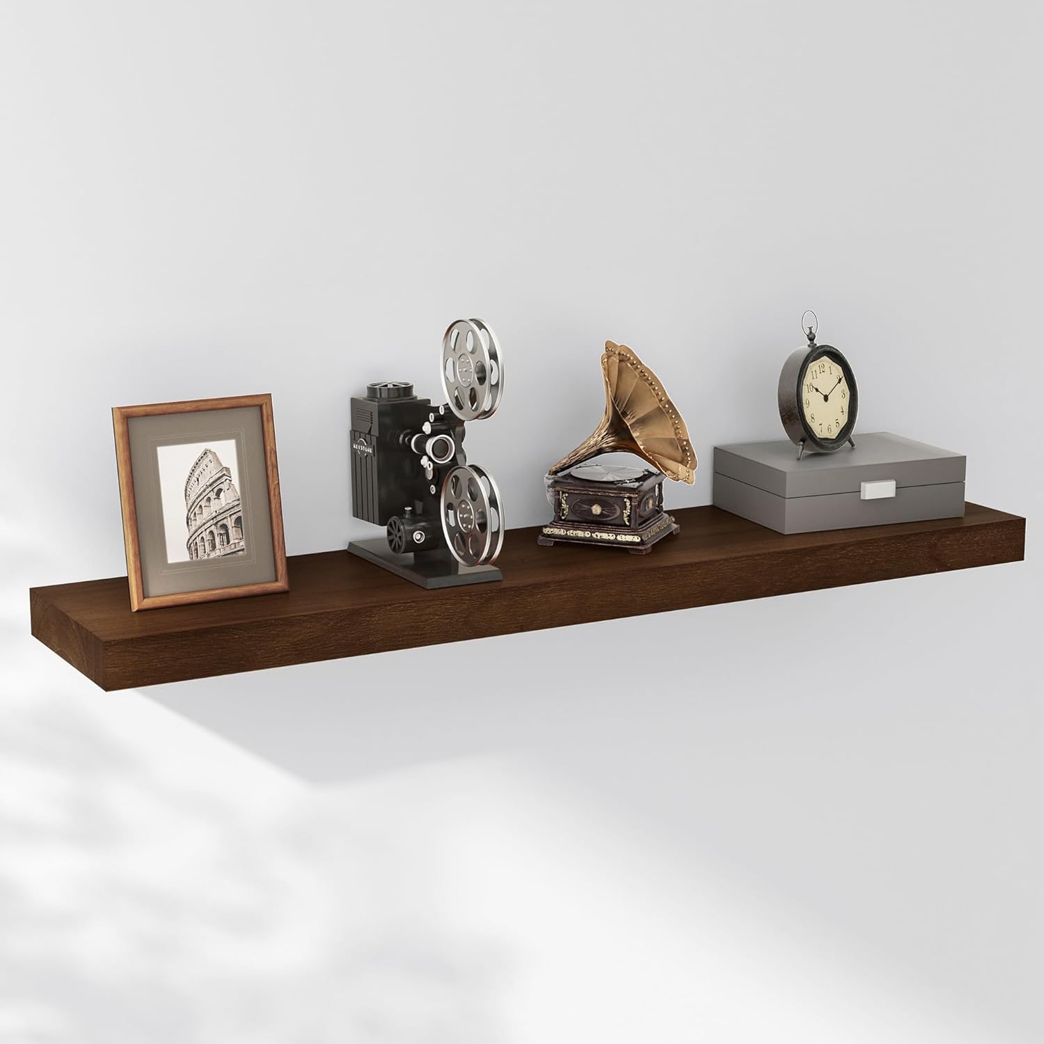 Axeman Floating Shelves 2 Pack 8 Inch Deep Walnut