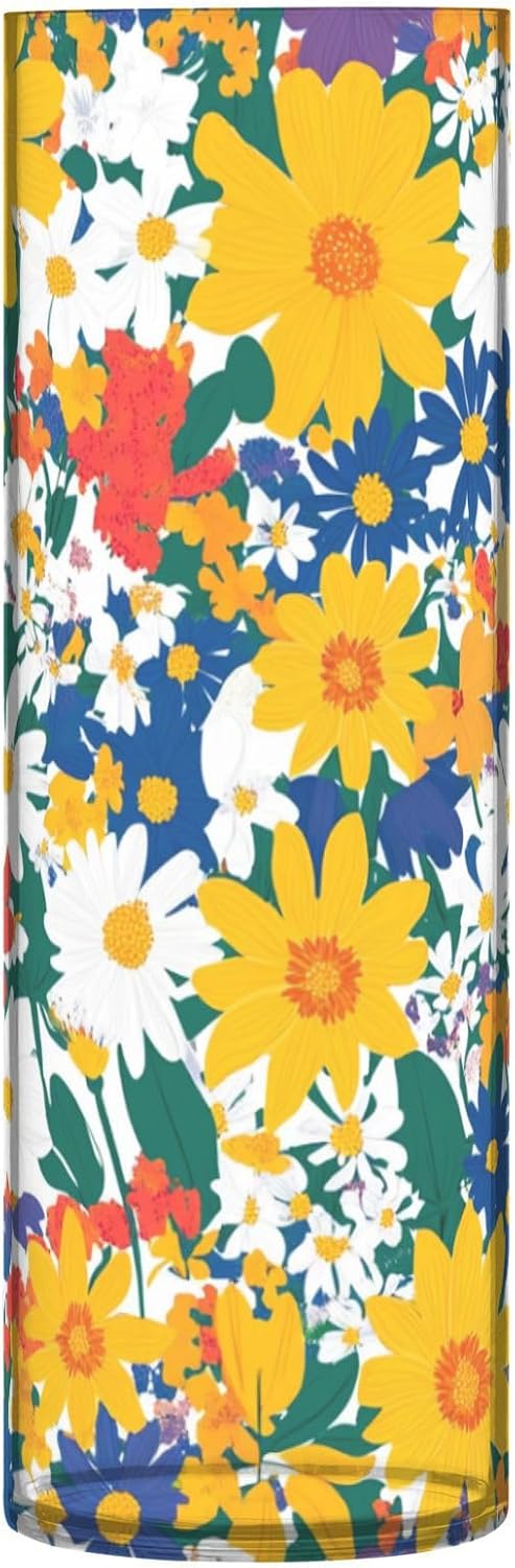 Colorful Daisy Plastic Cylinder Vase 118 x 39 Inch
