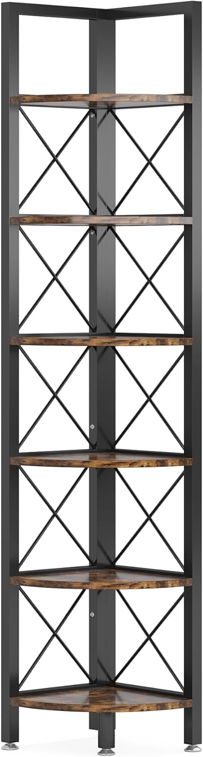 Tribesigns 6 Tier Corner Shelf for Small Spaces
