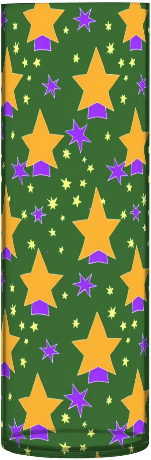 Christmas Orange Star Green Plastic Candle Holder Flower Vase