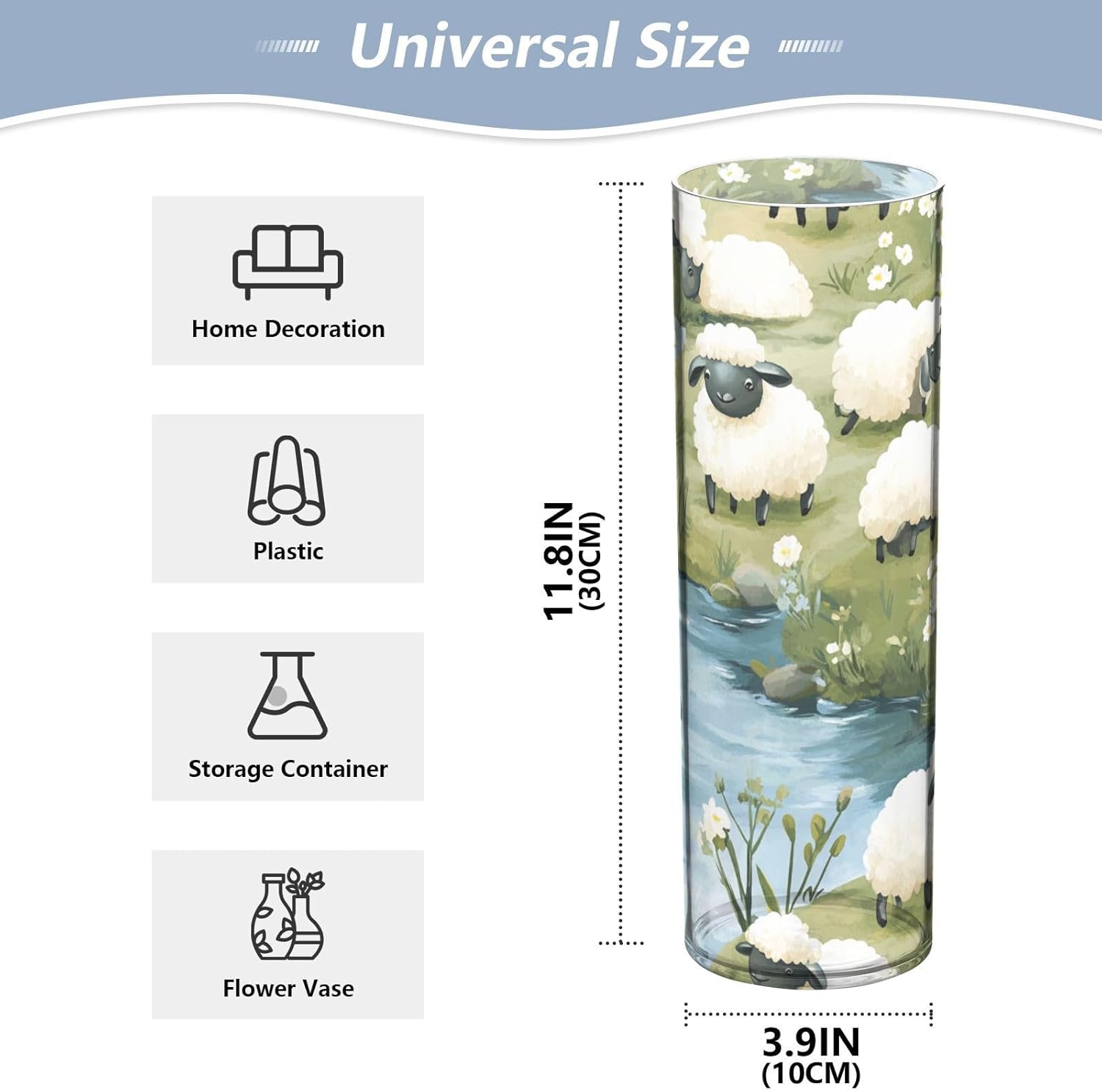 Cartoon Sheep Animal Vase for Home Decor