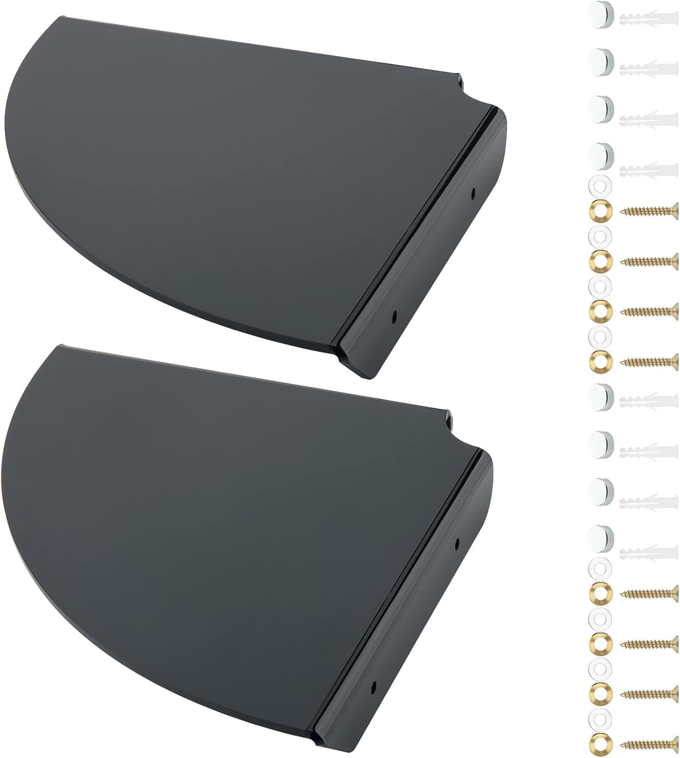 Cosmos Floating Corner Shelves 2 Pcs Solid Black
