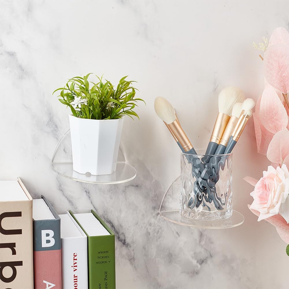 AHANDMAKER 4 Sets Acrylic Floating Shelves