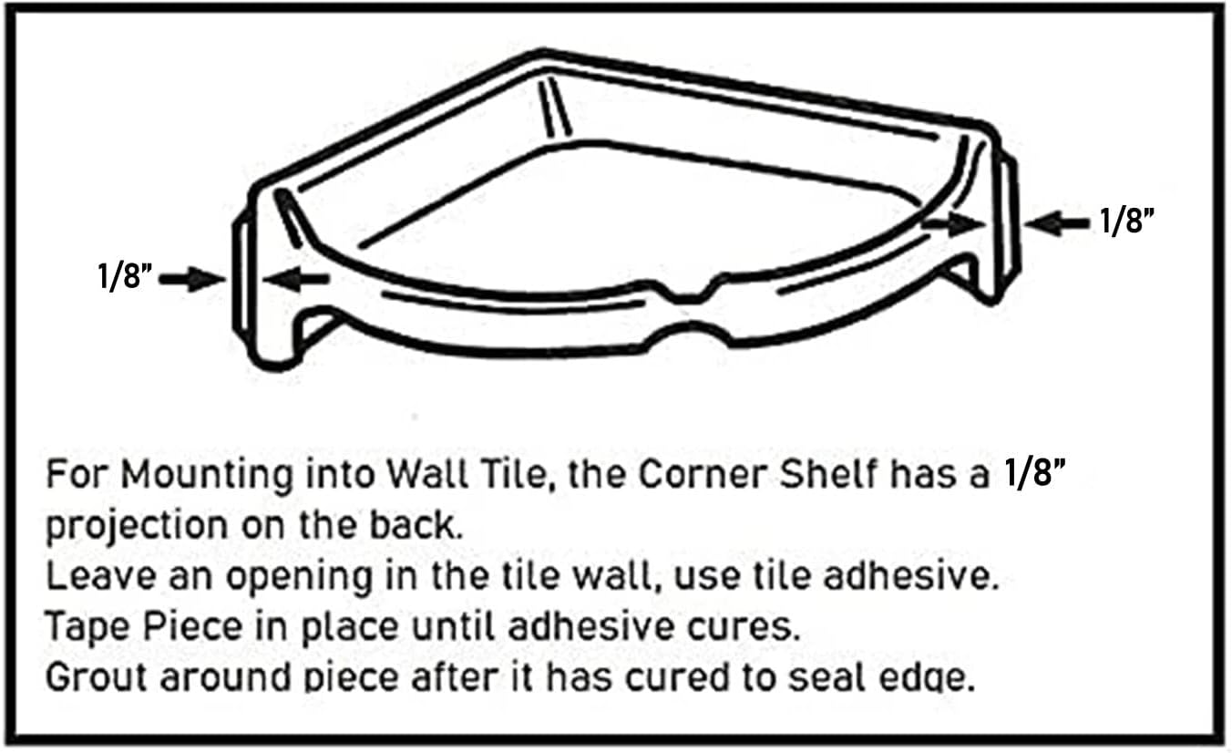 Tenedos Bone Almond Glazed Ceramic Corner Shelf
