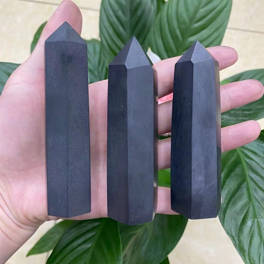 KatLin Natural Mountain Cap Stones Crystal Obelisk Decor 3pcs