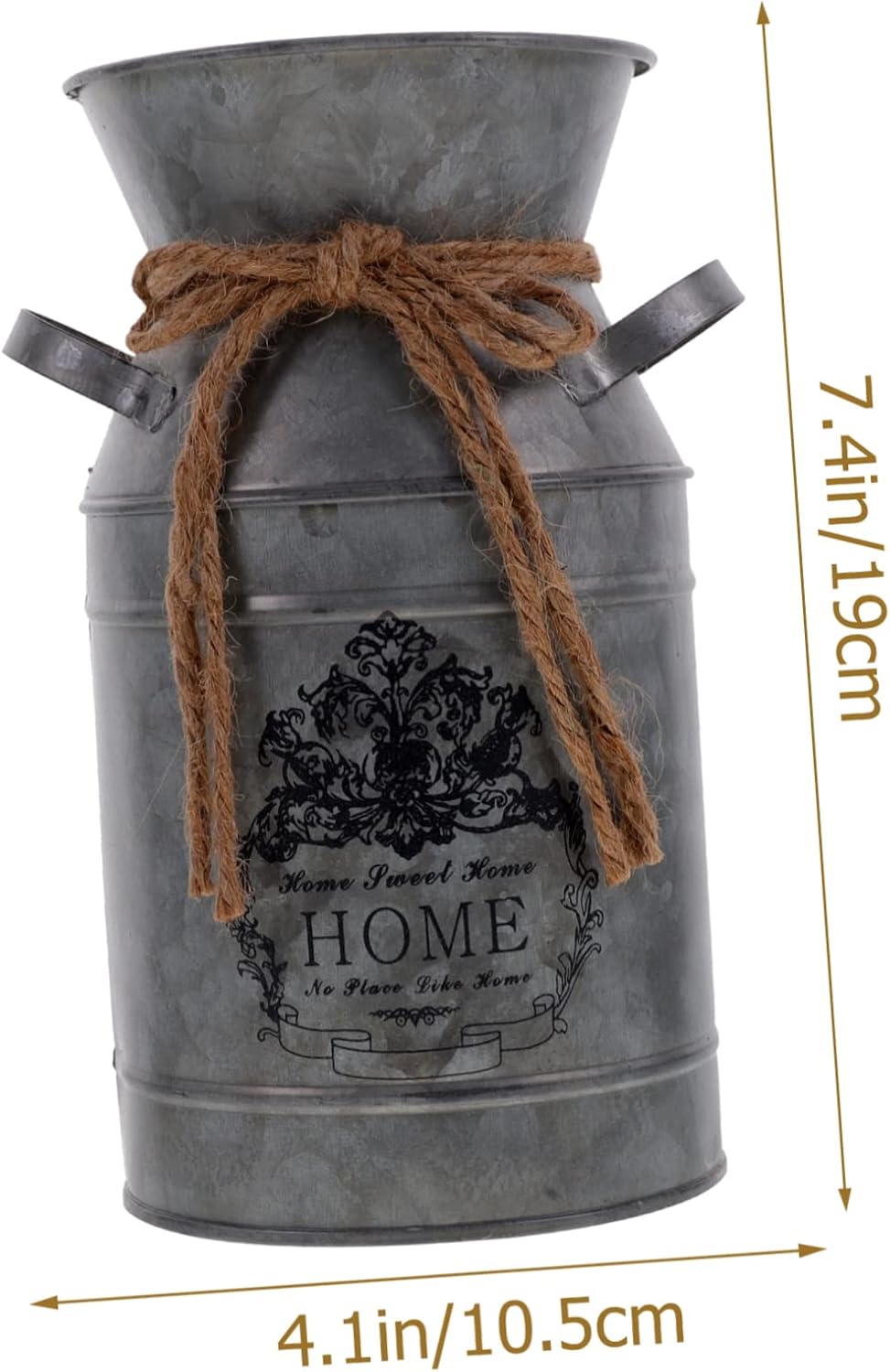 Rustic Iron Flower Bucket for Home Decor